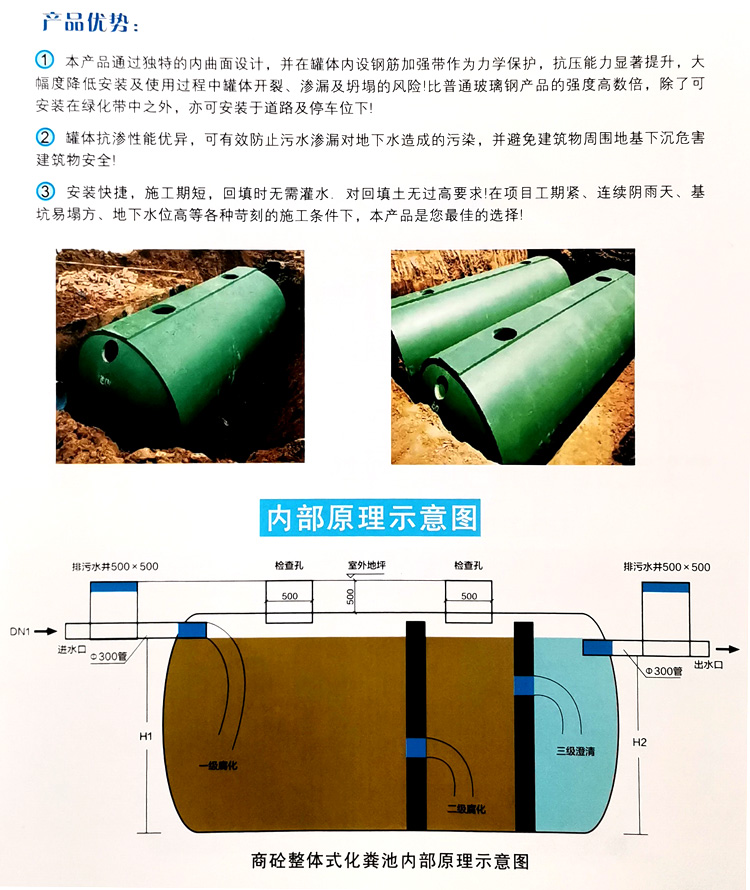 龙陵玻璃钢化粪池